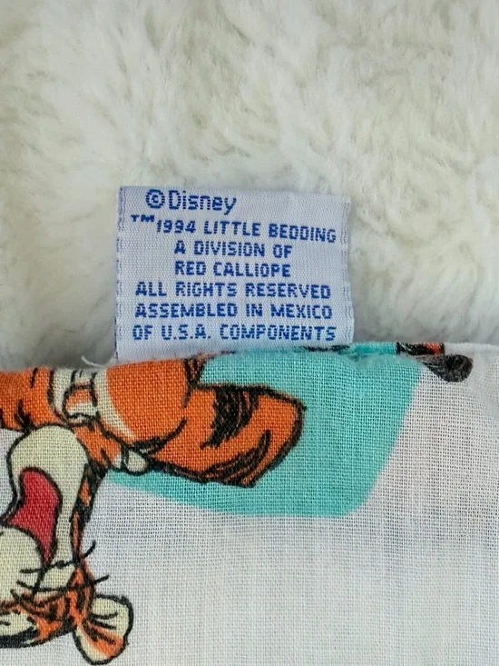Vintage 1994 Disney Winnie the Pooh Crib Blanket Quilt- Tigger - Piglet - Eeyore - Picture 10 of 15